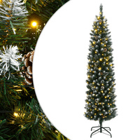 Sztuczna, smukła choinka, 150 lampek LED, 120 cm