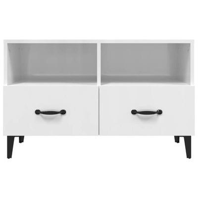 vidaXL Szafka pod TV, biała, wysoki połysk, 80x36x50 cm wariant 6