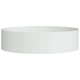Pierścień doniczki Biały 80 x 80 x 20 cm Stal zimnogięta