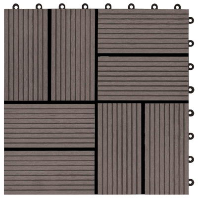 Płytka Tarasowa 11 pcs Ciemny brąz 30 x 30 cm