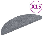 vidaXL Samoprzylepne nakładki na schody, 15 szt., 56x17x3 cm, szare