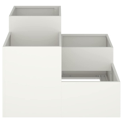 Doniczka ogrodowa Biały 80 x 80 x 60 cm Stal