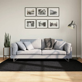 vidaXL Dywan z długim włosiem PAMPLONA, czarny, 140x200 cm