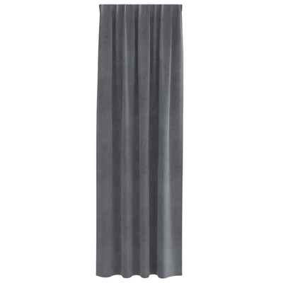 Zasłony zaciemniające 2 pcs Jasnoszary 140 x 245 cm Aksamit