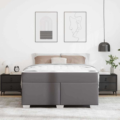Ramka łóżka Szary 140 x 200 cm PVC