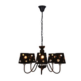 Żyrandol czarny lampa wisząca 5xE14 Batley Ledea 50205106