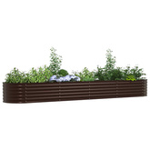 Podniesiony grządka Brązowy 400 x 80 x 44 cm Stal