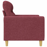 Sofa 3-osobowa, winna czerwień, 180 cm,tapicerowana tkaniną