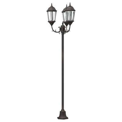 Lampa ogrodowa kolor bronzu 57 x 49 x 241 cm Aluminium i szkło