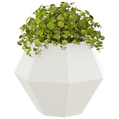 Donica 2 pcs Biały 50 x 50 x 40 cm Stal