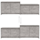 vidaXL Szafka pod TV, szarość betonu, 146,5x35x50 cm
