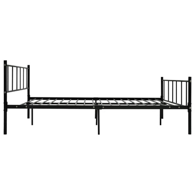 vidaXL Rama łóżka, czarna, metalowa, 180 x 200 cm model standard