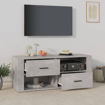 vidaXL Szafka pod TV, szarość betonu, 100x35x40 cm