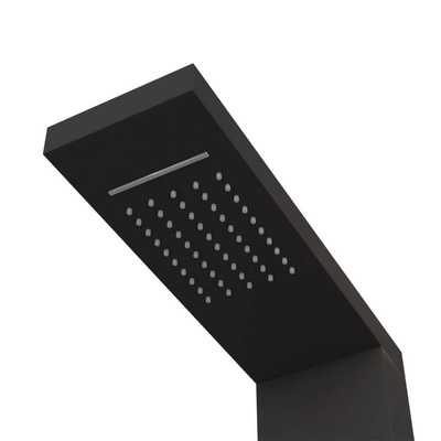 vidaXL Panel prysznicowy, aluminiowy, czarny