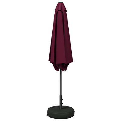 Parasol ogrodowy z podstawą 270 x 270 cm Poliester Prostokątny