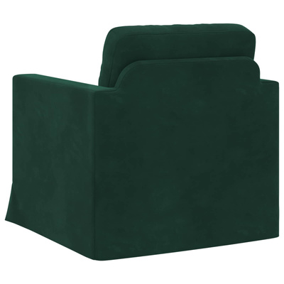 Sofa Ciemna zieleń 78 x 78 x 80 cm Aksamit