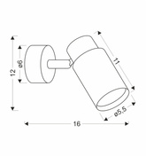 Claro lampa kinkiet biały 1x15W GU10 klosz biały+drewniany 91-27702
