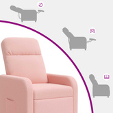 Fotel recliner różowy Bouclé