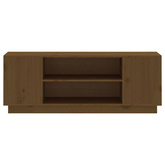 vidaXL Szafka pod TV, miodowy brąz, 110x35x40,5cm, lite drewno sosnowe