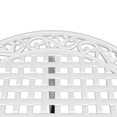 5-częściowy zestaw mebli ogrodowych, biały, odlewane aluminium