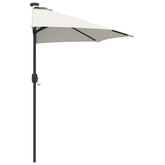 Parasolka ogrodowa piaskowy 294 x 150 x 223 cm Poliester i Stal
