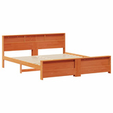 Ramka łóżka Woskowy Brąz 200 x 200 cm Lite drewno sosnowe