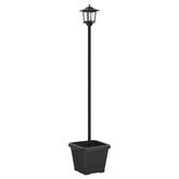 Lampka solarna z donicą with LED Bulb Czarny 32 x 32 x 158 cm