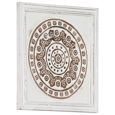 Dekoracja artystyczna 2 pcs Brązowy i biały 40 x 40 x 1,5 cm