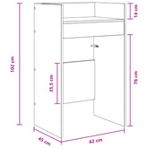 Stół DJ-ski Dąb wędzony 62 x 45 x 102 cm Drewno inżynieryjne