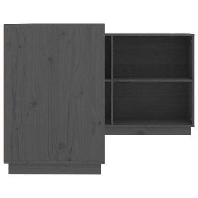 vidaXL Biurko, szare, 110x50x75 cm, lite drewno sosnowe