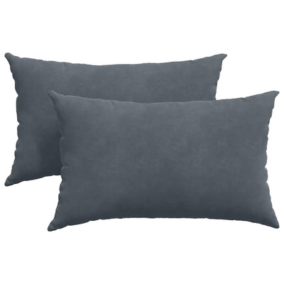 Poduszki na sofę 2 pcs ciemno szary 50 x 30 cm