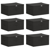 Skrzynia do przechowywania 6 pcs antracytowy 43 x 34 x 23 cm