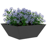 Doniczka ogrodowa 5 pcs Czarny 40 x 40 x 15 cm Stal zimnogięta