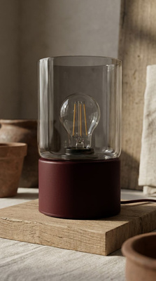 Elegancka lampka na konsolę – burgund, grafit K-6052 z serii DEX