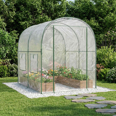 Szklarnia z ramą 160 x 200 x 192,5 cm PVC przezroczysty