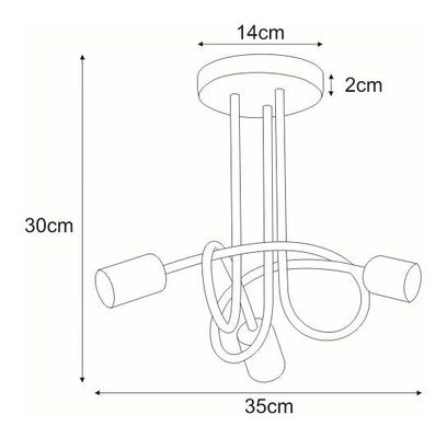 Lampa sufitowa K-3620 z serii DEZE