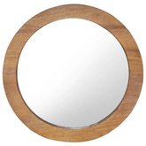 vidaXL Lustro ścienne, 60 cm, tekowe, okrągłe model standard