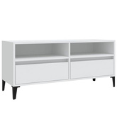 vidaXL Szafka pod TV, biała, 100x34,5x44,5 cm, materiał drewnopochodny wariant 4
