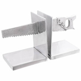 Podpórki do książek 2 pcs Srebrny 11 x 14 x 17,5 cm Aluminium