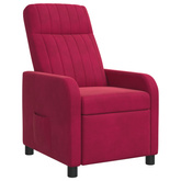 Fotel recliner Czerwone wino Welur