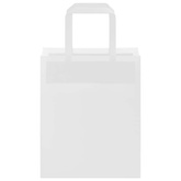 Torby papierowe 250 szt. z uchwytami białe 18x8x22 cm