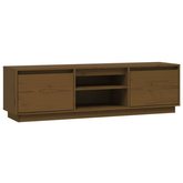 vidaXL Szafka pod TV, miodowy brąz, 140x35x40 cm, lite drewno sosnowe