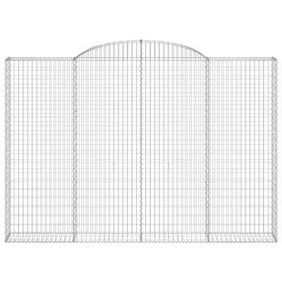 Kosze gabionowe, 2 szt, 300x30x200/220 cm, galwanizowane żelazo
