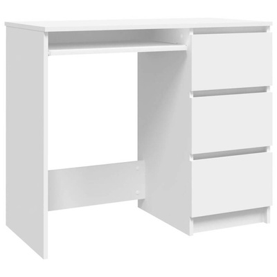 vidaXL Biurko, białe, 90x45x76 cm, materiał drewnopochodny