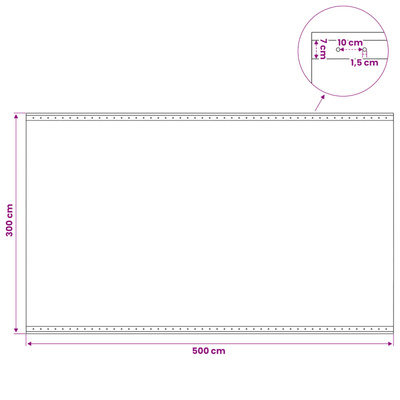 Plandeka Leno zielony 3 x 5 m 260 gsm PE