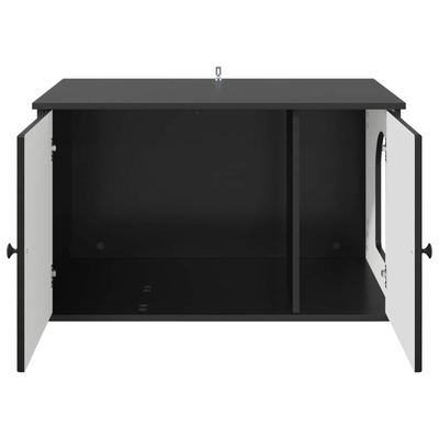 Koty Dom Czarny 85 x 55 x 50,5 cm Drewno inżynieryjne