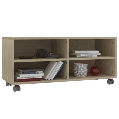 vidaXL Szafka pod TV, dąb sonoma, 90x35x35 cm, materiał drewnopochodny