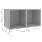 vidaXL Szafka pod TV, szarość betonu, 72x35x36,5 cm
