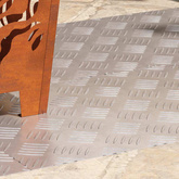 Stopień Prostokątny 4 pcs Srebrny 100 x 40 cm Aluminium