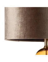Lampa podłogowa LEONA brązowy E27 100W złota